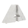 Decorative Bookends Set of 2 | Geometric Right Triangle | White Marble