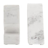Decorative Bookends Set of 2 | Geometric Right Triangle | White Marble