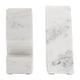 Decorative Bookends Set of 2 | Geometric Right Triangle | White Marble