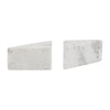 Decorative Bookends Set of 2 | Geometric Right Triangle | White Marble