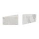 Decorative Bookends Set of 2 | Geometric Right Triangle | White Marble