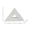 Decorative Bookends Set of 2 | Geometric Right Triangle | White Marble