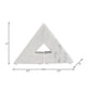 Decorative Bookends Set of 2 | Geometric Right Triangle | White Marble