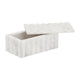 Poppy Decorative Storage Box with Lid | Natural White Ridged Marble 7"