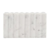 Poppy Decorative Storage Box with Lid | Natural White Ridged Marble 7"