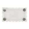 Poppy Decorative Storage Box with Lid | Natural White Ridged Marble 7"
