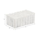 Poppy Decorative Storage Box with Lid | Natural White Ridged Marble 7"