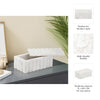 Poppy Decorative Storage Box with Lid | Natural White Ridged Marble 7"