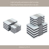 Contemporary Wood Storage Box Set of 2 | White & Black Stripes