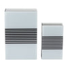 Contemporary Wood Storage Box Set of 2 | White & Black Stripes