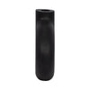 Antique Flower Vase Decor | Geometric Cutout | 10" Black Mango Wood