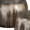 Decorative Bowl Set of 2 | Round Silhouette Abstract Pattern | Bronze Glass