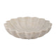 Mossy Decorative Bowl | Shell-Shaped Design | 12" White Textured Marble
