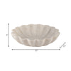 Mossy Decorative Bowl | Shell-Shaped Design | 12" White Textured Marble