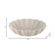Mossy Decorative Bowl | Shell-Shaped Design | 12" White Textured Marble