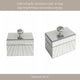 Luxury Decorative Jewelry Storage Box | Silver Stone Handle | 8" Glass