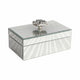 Luxury Decorative Jewelry Storage Box | Silver Stone Handle | 8" Glass