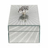Luxury Decorative Jewelry Storage Box | Silver Stone Handle | 8" Glass