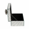 Luxury Decorative Jewelry Storage Box | Silver Stone Handle | 8" Glass