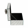 Luxury Decorative Jewelry Storage Box | Silver Stone Handle | 8" Glass