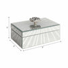 Luxury Decorative Jewelry Storage Box | Silver Stone Handle | 8" Glass