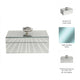 Luxury Decorative Jewelry Storage Box | Silver Stone Handle | 8" Glass