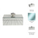 Luxury Decorative Jewelry Storage Box | Silver Stone Handle | 8" Glass
