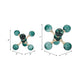 Jack Glam Bookends Set of 2 | Green Glass Balls w Gold Metal Accents