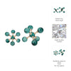 Jack Glam Bookends Set of 2 | Green Glass Balls w Gold Metal Accents
