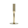 Modern Taper Candle Holder | 8" Tall | Round Flat Base Gold Iron