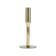 Modern Taper Candle Holder | 8" Tall | Round Flat Base Gold Iron