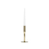 Modern Taper Candle Holder | 8" Tall | Round Flat Base Gold Iron