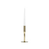 Modern Taper Candle Holder | 8" Tall | Round Flat Base Gold Iron