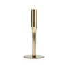 Modern Taper Candle Holder | 8" Tall | Round Flat Base Gold Iron
