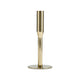Modern Taper Candle Holder | 8" Tall | Round Flat Base Gold Iron