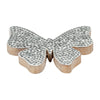 Decorative Butterfly Figurine | Cute 8" Black & White Mosaic Overlay