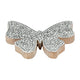 Decorative Butterfly Figurine | Cute 8" Black & White Mosaic Overlay