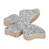 Decorative Butterfly Figurine | Cute 8" Black & White Mosaic Overlay
