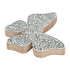 Decorative Butterfly Figurine | Cute 8" Black & White Mosaic Overlay