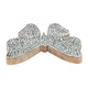 Decorative Butterfly Figurine | Cute 8" Black & White Mosaic Overlay