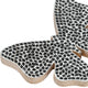 Decorative Butterfly Figurine | Cute 8" Black & White Mosaic Overlay
