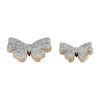 Decorative Butterfly Figurine | Cute 8" Black & White Mosaic Overlay