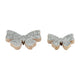 Decorative Butterfly Figurine | Cute 8" Black & White Mosaic Overlay
