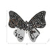 Decorative Butterfly Figurine | Cute 8" Black & White Mosaic Overlay