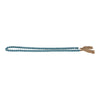 Decorative Beaded Garland | 84" | Turquoise Blue Wood w Jute Tassels