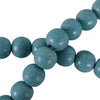 Decorative Beaded Garland | 84" | Turquoise Blue Wood w Jute Tassels