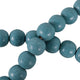 Decorative Beaded Garland | 84" | Turquoise Blue Wood w Jute Tassels
