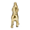Novelty Howling Dachshund Dog Sculpture | 8" Gold Finished Aluminium