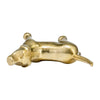 Novelty Howling Dachshund Dog Sculpture | 8" Gold Finished Aluminium