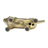 Novelty Howling Dachshund Dog Sculpture | 8" Gold Finished Aluminium
